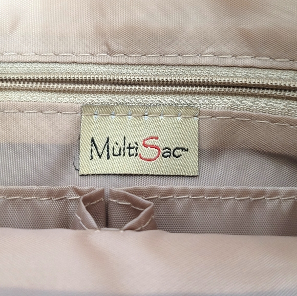 Multisac Tan Camel Colored Shoulder Bag NEW Adjustable Straps Textured 12x11 - Picture 13 of 14